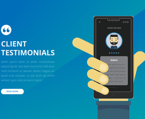 Testimonial Design UI Preview. Consument Testimoni, Client Review.