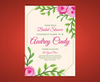 Bridal Shower Floral Card Template