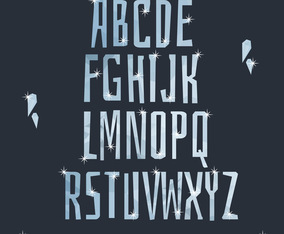 Icy Alphabet Vector