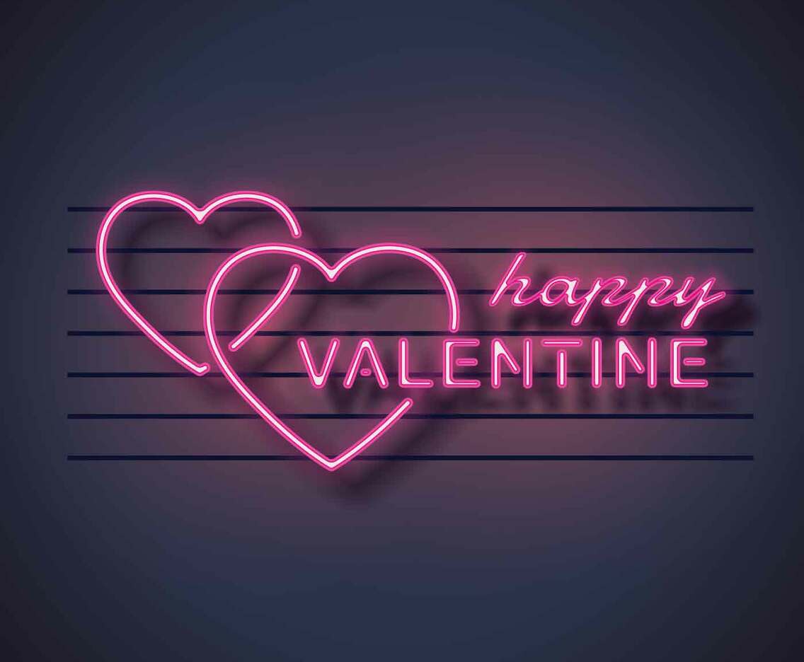 Valentine Vector Neon Sign
