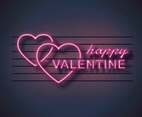Valentine Vector Neon Sign
