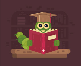 Bookworm Vector