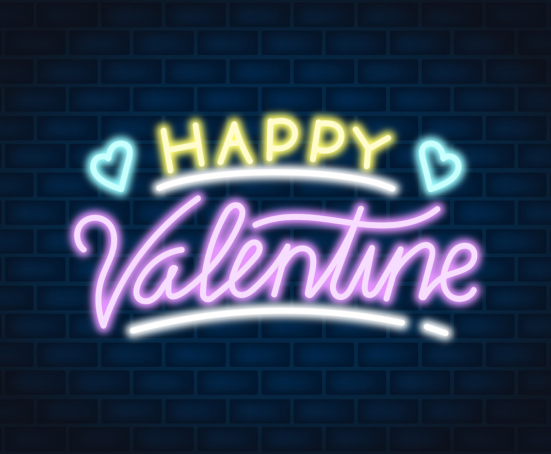 Neon Valentine Illustration