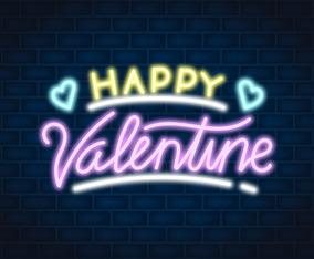 Neon Valentine Illustration