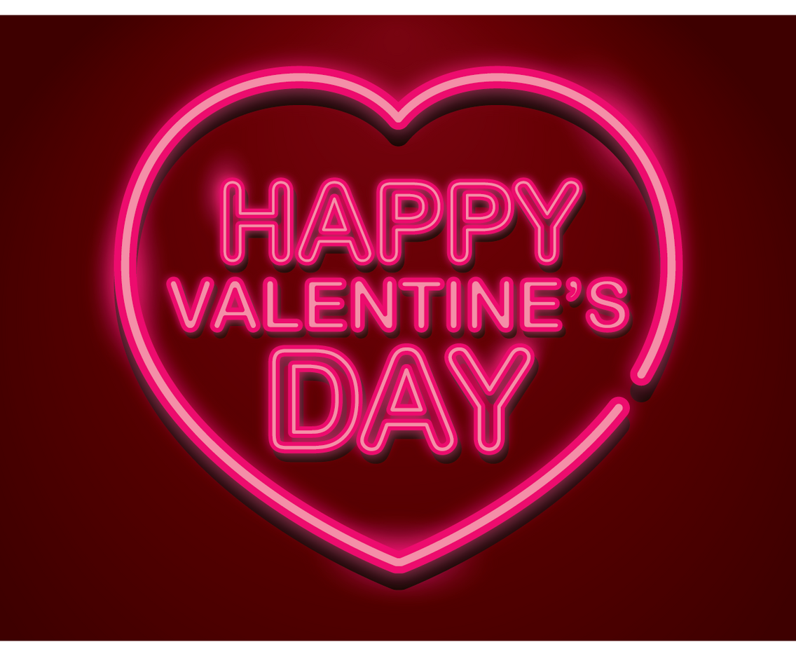 Happy Valentines Day Neon