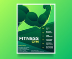 Fitness Gym Health Lifestyle Flyer Vector