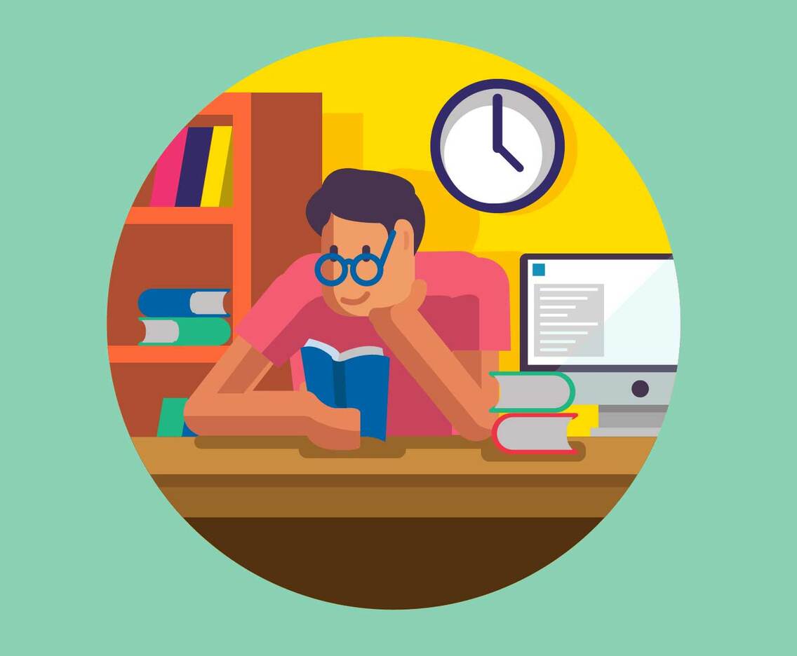 Bookworm Illustration