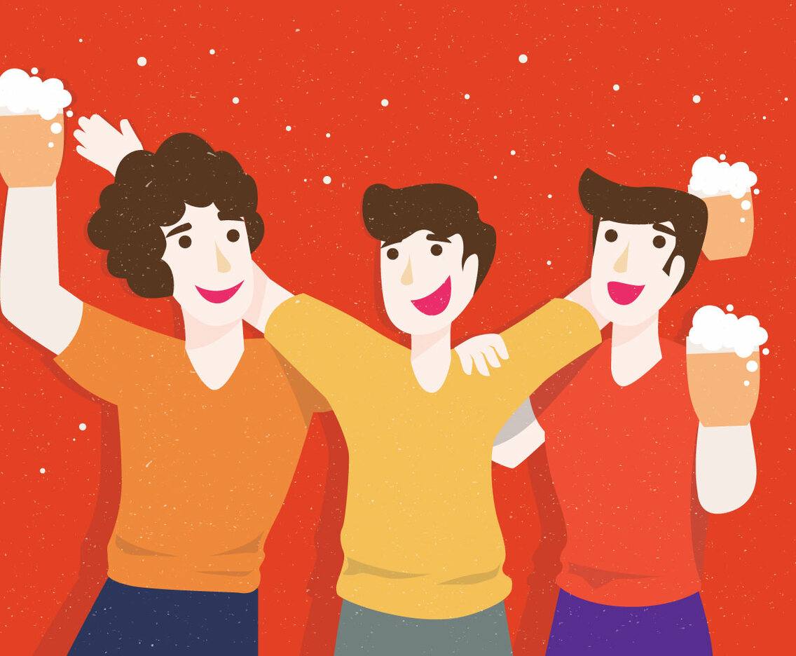 Guys Drinking Beer Vol 2 Vector