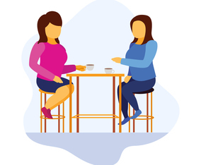 Girls coffee meeting