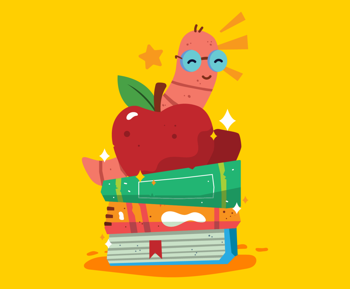 Bookworm Vector