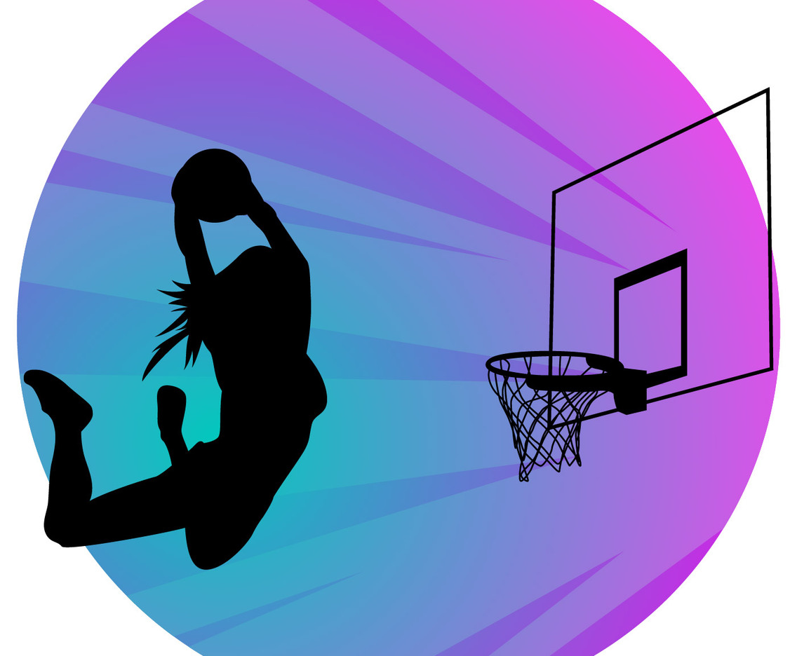 female basketball player silhouette