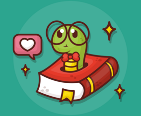 Bookworm Vector