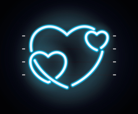 Heart Neon Wall