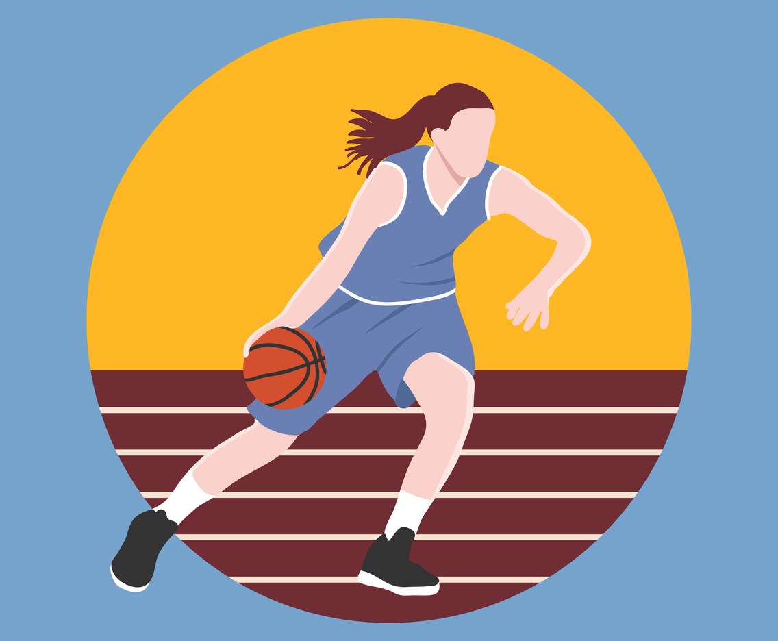 Female Basketball Player Vector