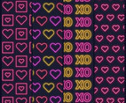 Valentine's Day Neon Patterns
