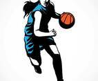 Female Basketball Player Silhouette