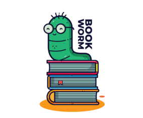 Bookworm Vector