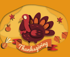 Tanksgiving Background Papercraft Style vector Illustration