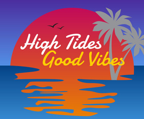 Unique High Tides Good Vibes Lettering Vectors