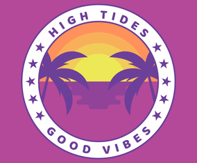 High Tides Good Vibes Label Badge Design