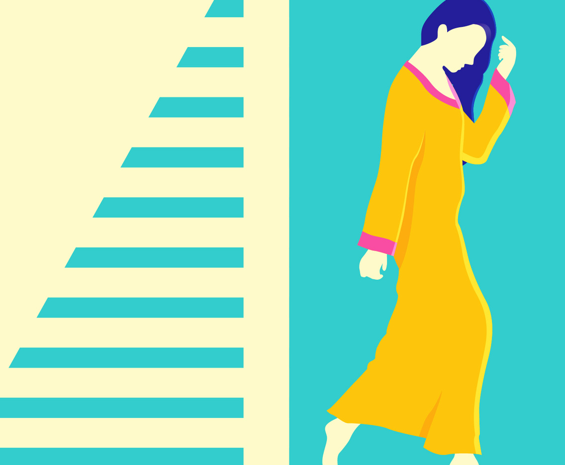 Woman in Kaftan Vector Illustration