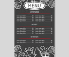Christmas Dinner Menu Vector