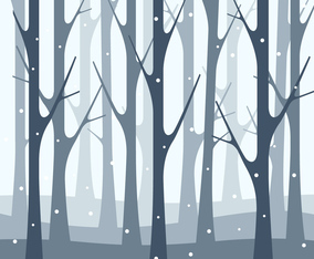 Snowfall Winter Forest Nature Illustration Background