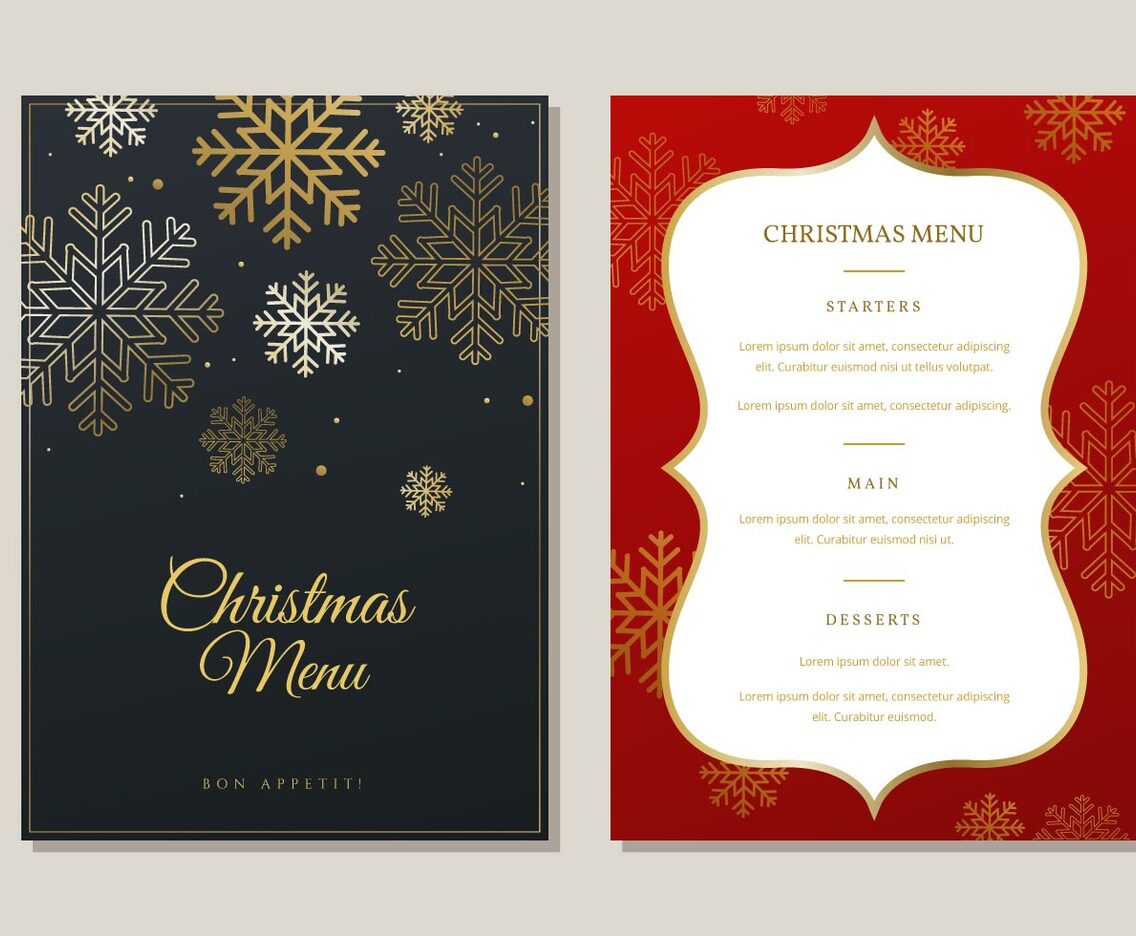 Christmas Menu Dinner Template