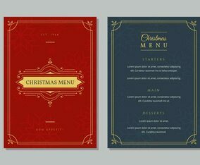 Christmas Menu Dinner Template