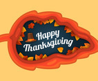 Thanksgiving Illustration in Paper Style