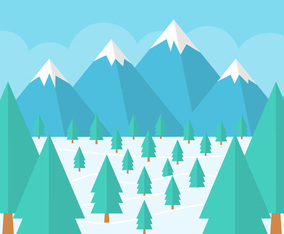 Cute Winter Forest Vectors