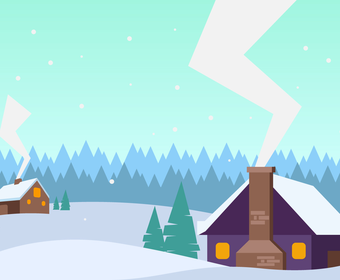 Awesome Winter Village Vectors