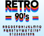 Retro 90’s Stripes Alphabet