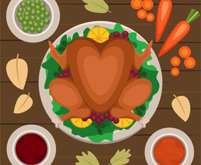 thanksgiving table overhead