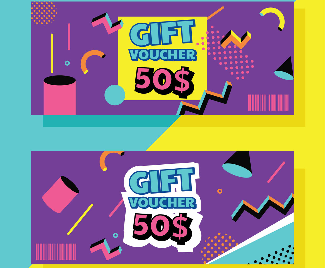 Gift Voucher Template Vector Design