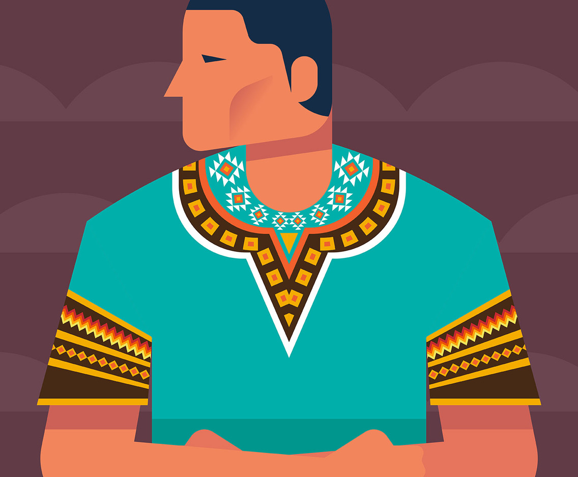 Man In Dashiki Illustration