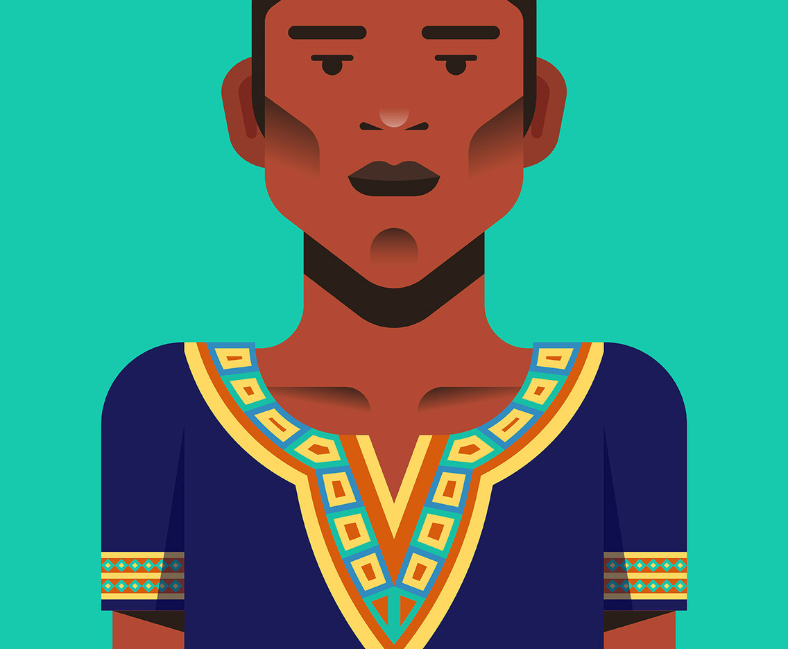 Man In Dashiki Illustration