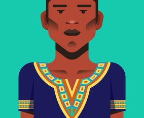 Man In Dashiki Illustration