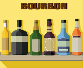 Bourbon Bottles Vector Design