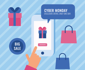 Cute Cyber Monday Social Media Post