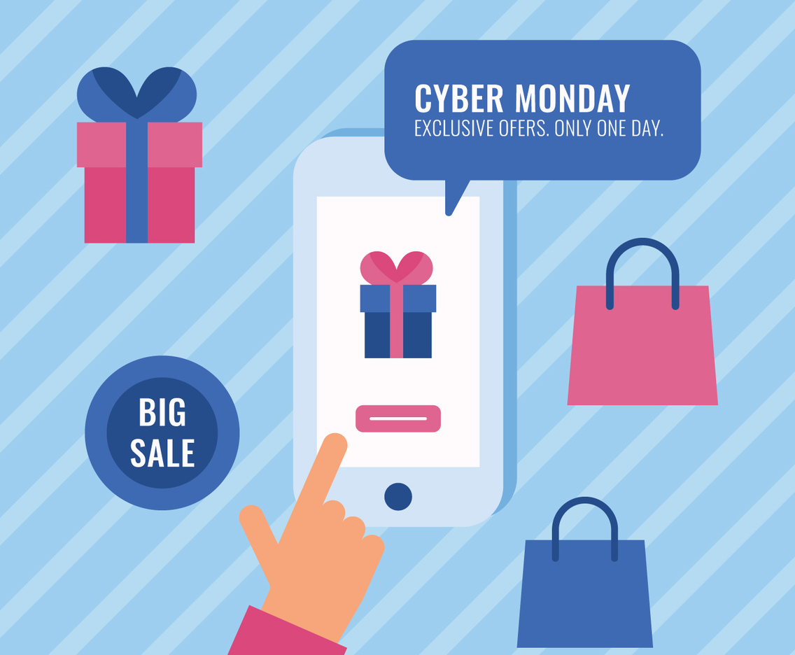 Cute Cyber Monday Social Media Post
