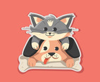 Cat and Dog Stickers