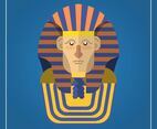Flat Modern Pharaoh Character Vector Illustration