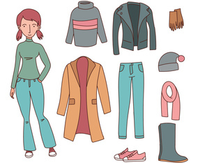 Girl Prepared For Winter