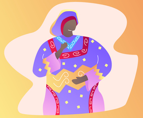 Beatiful Woman In Kaftan Vectors