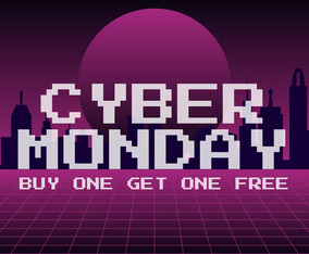 Funky Cyber Monday Social Media Post Vectors
