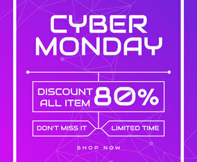 Funky Cyber Monday Social Media Post Vectors