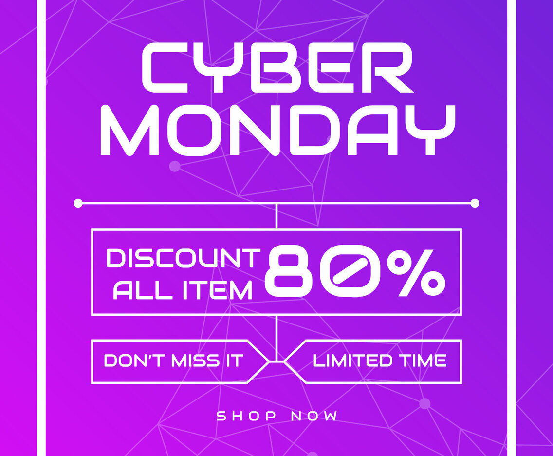 Funky Cyber Monday Social Media Post Vectors