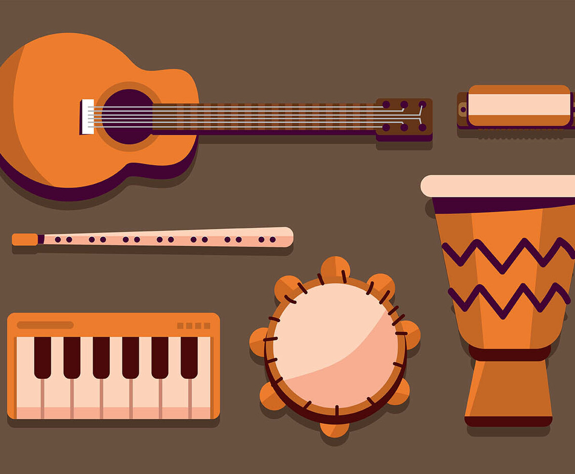 Musical Instruments Knolling