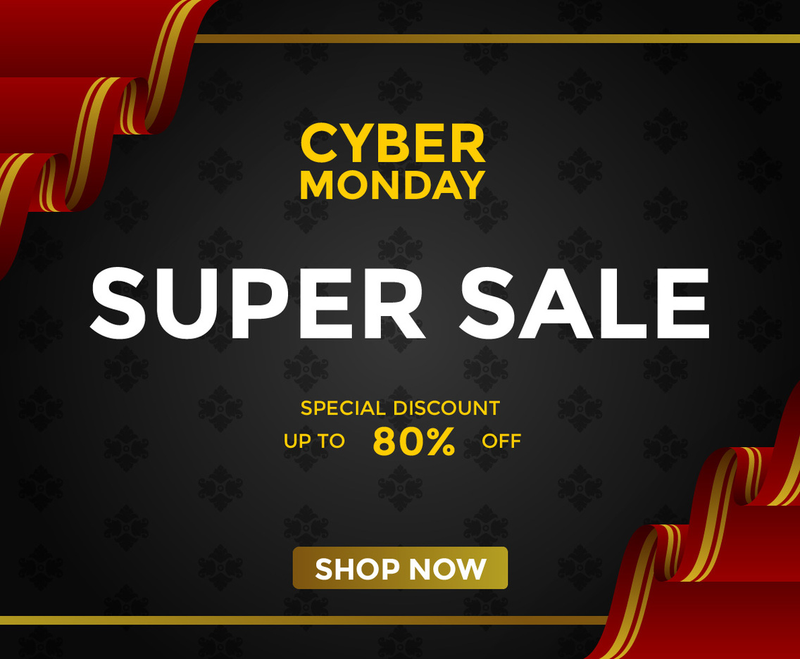 Cyber Monday Super Sale Social Media Post Vector